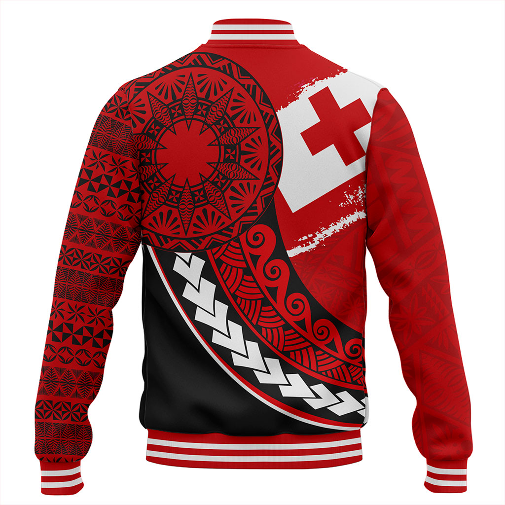 Tonga Baseball Jacket Coat Of Arms Tribal Polynesian