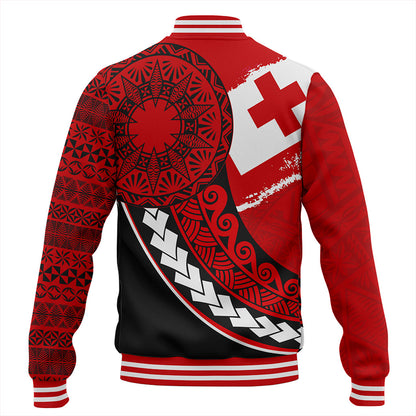 Tonga Baseball Jacket Coat Of Arms Tribal Polynesian