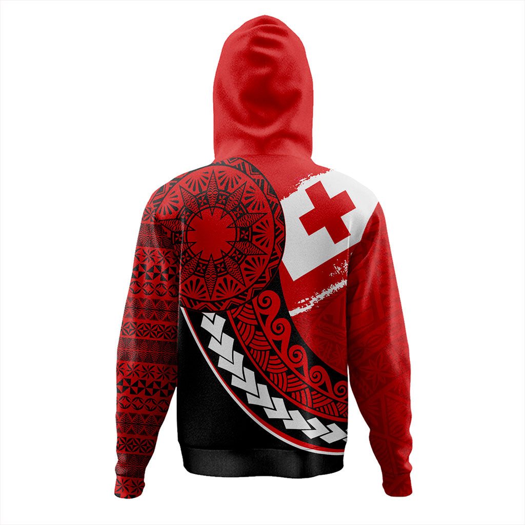 Tonga Hoodie Flag Pattern Circle Style