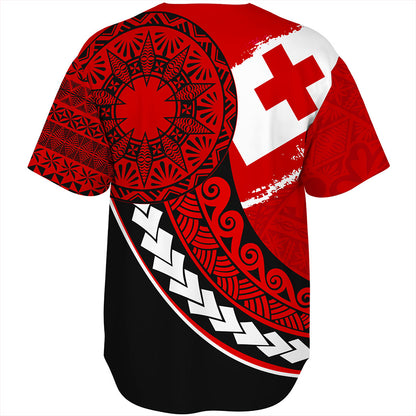 Tonga Baseball Shirt Coat Of Arms Tribal Polynesian