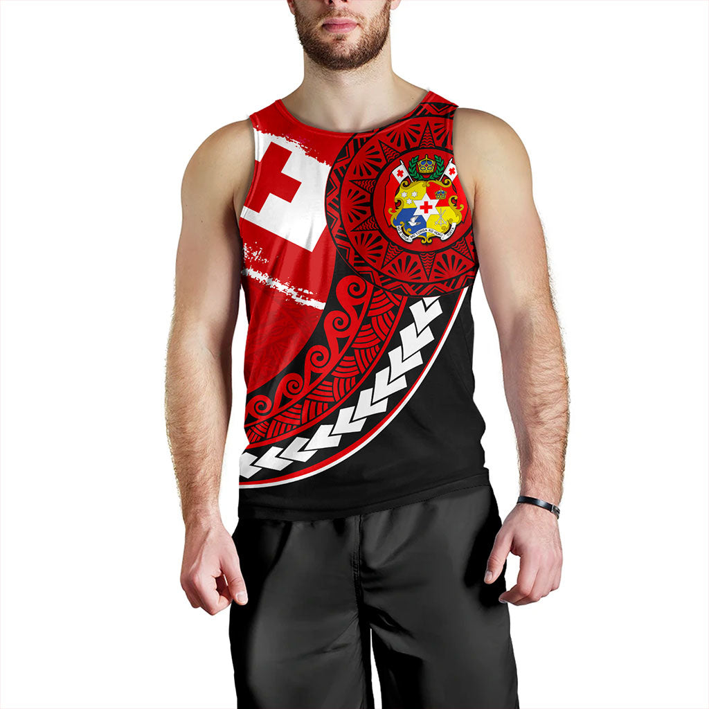 Tonga Tank Top Flag Pattern Circle Style