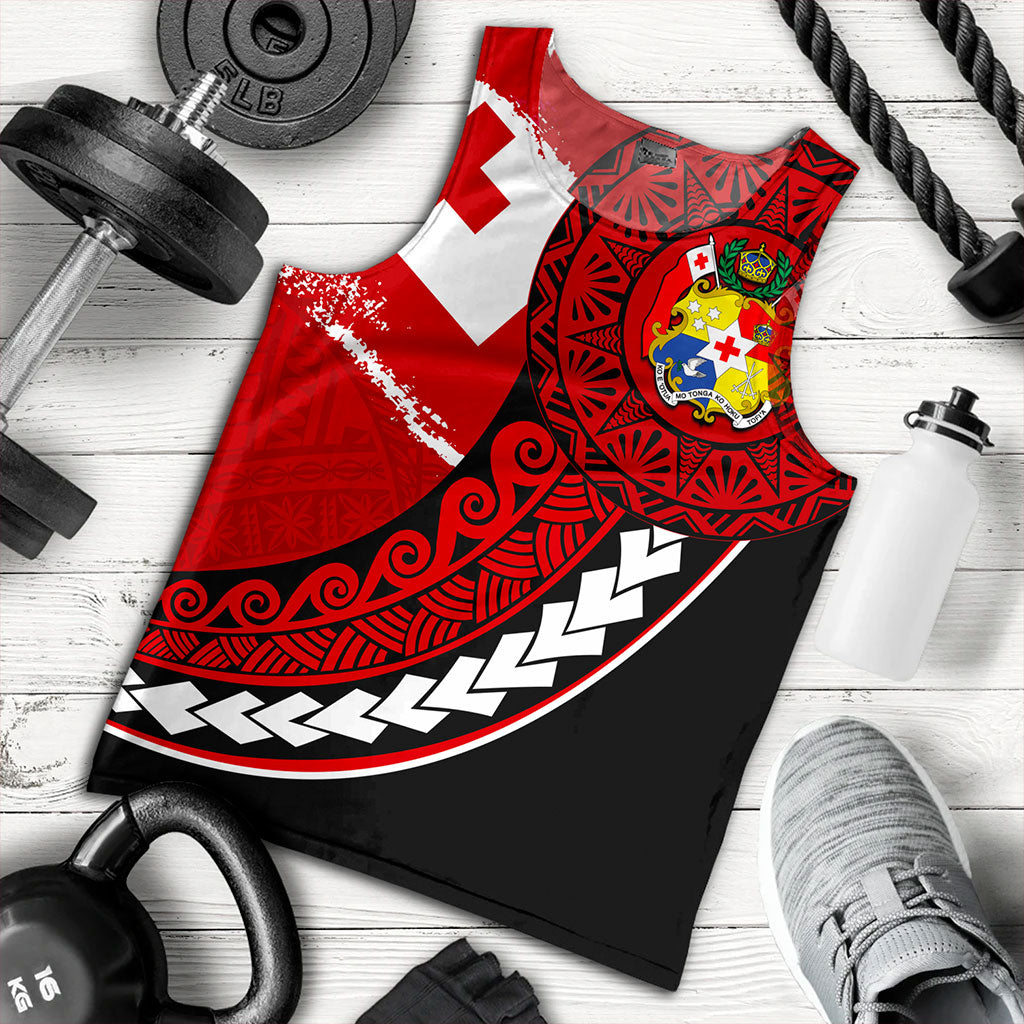 Tonga Tank Top Flag Pattern Circle Style