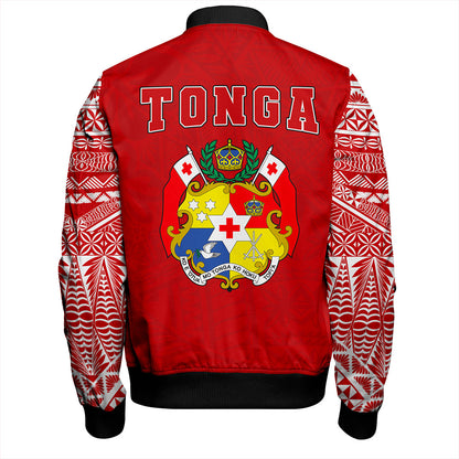 Tonga Bomber Jacket Ngatu Pattern Seal Athletic