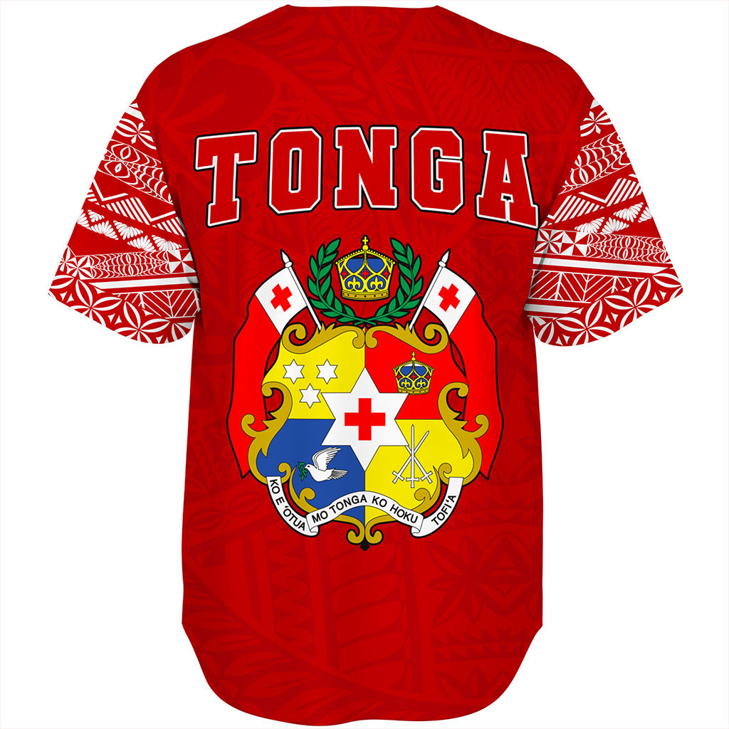 Tonga Baseball Shirt Ngatu Pattern Seal Athletic