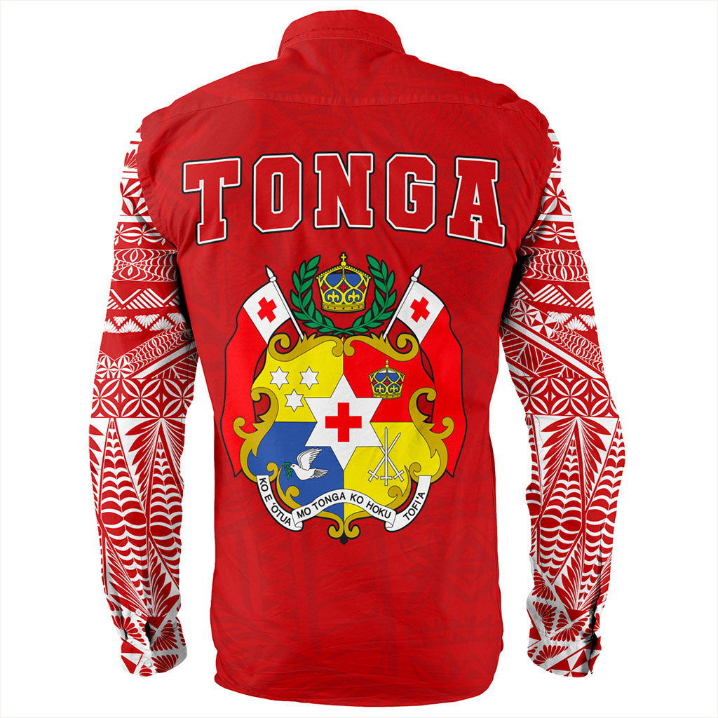 Tonga Long Sleeve Shirt Ngatu Pattern Seal Athletic
