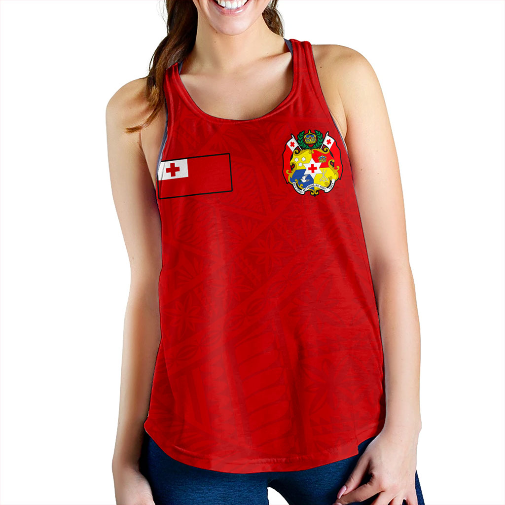 Tonga Women Tank Ngatu Pattern Seal Athletic