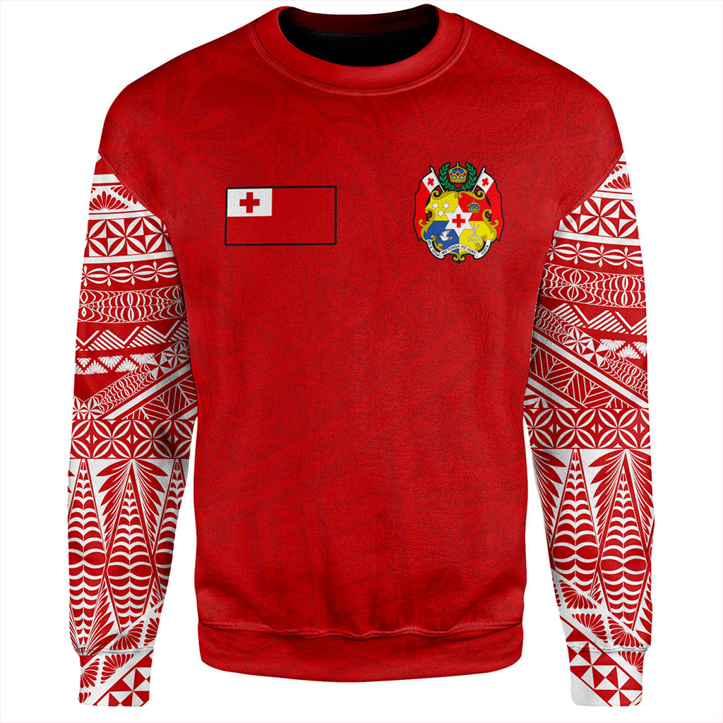 Tonga Sweatshirt Ngatu Pattern Seal Athletic