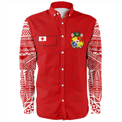 Tonga Long Sleeve Shirt Ngatu Pattern Seal Athletic