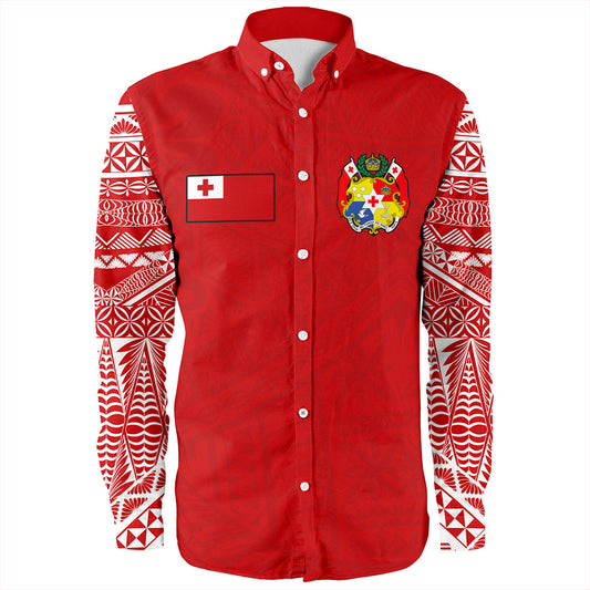Tonga Long Sleeve Shirt Ngatu Pattern Seal Athletic