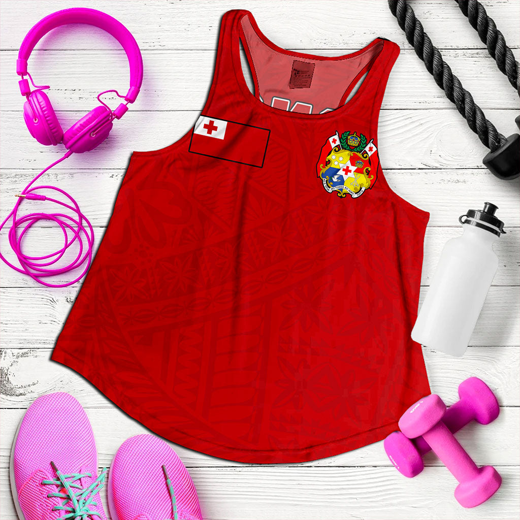 Tonga Women Tank Ngatu Pattern Seal Athletic