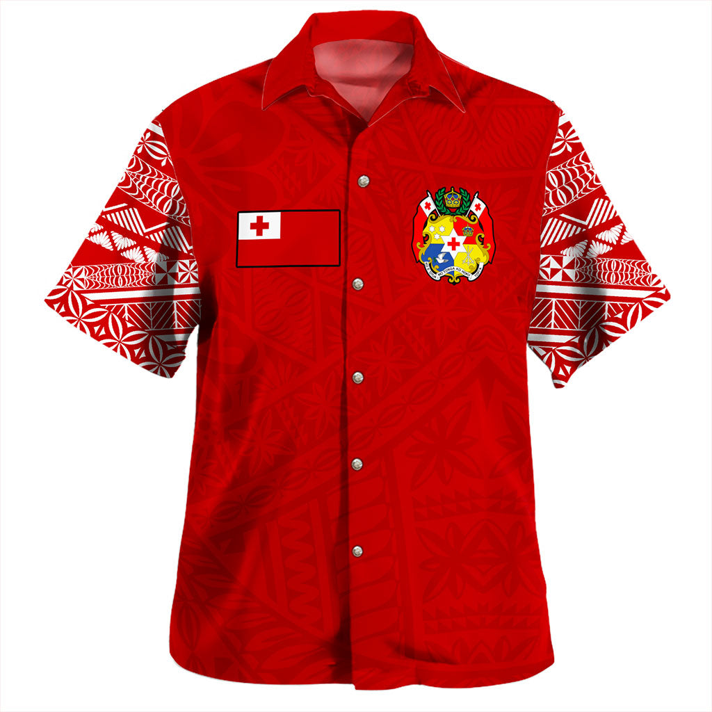 Tonga Hawaiian Shirt Ngatu Pattern Seal Athletic