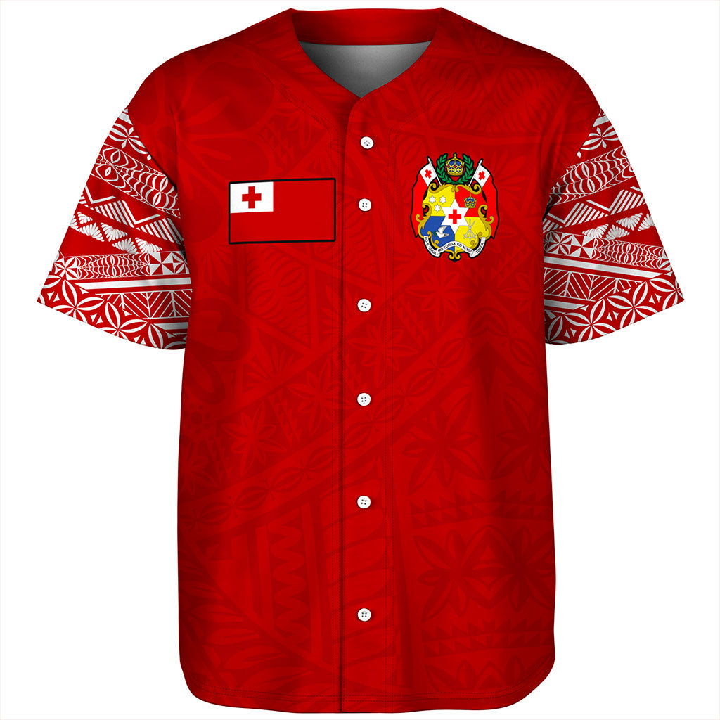 Tonga Baseball Shirt Ngatu Pattern Seal Athletic