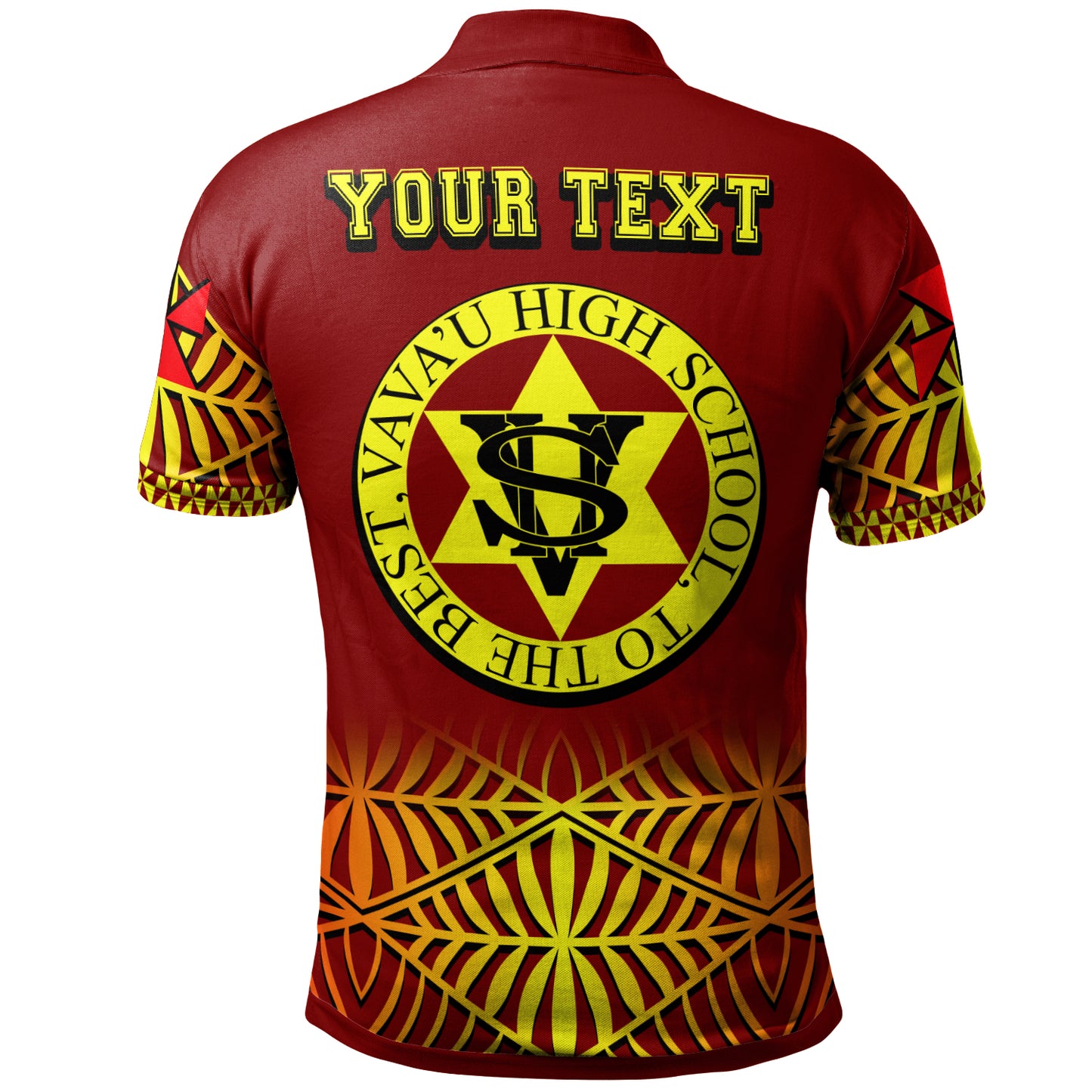 Tonga Custom Personalised Polo Shirt - Tonga High School TapaTribal Pattern