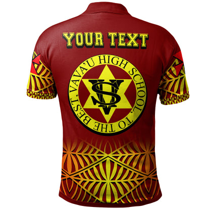 Tonga Custom Personalised Polo Shirt - Tonga High School TapaTribal Pattern