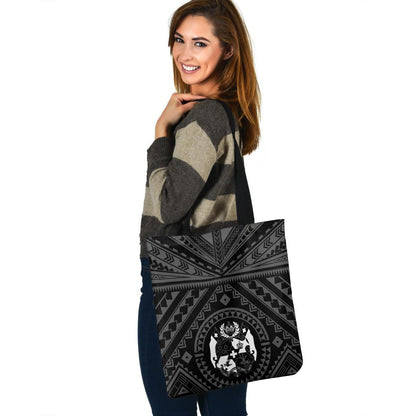 Tonga Custom Personalised Tote Bag Polynesian Tattoo Style