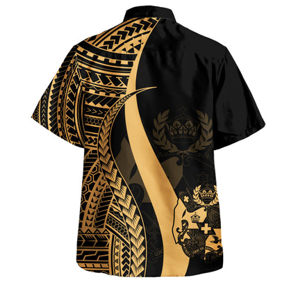 Tonga Custom Personalised Hawaiian Shirt Polynesian Tentacle Tribal Pattern