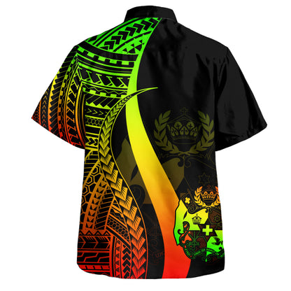 Tonga Custom Personalised Hawaiian Shirt Polynesian Tentacle Tribal Pattern