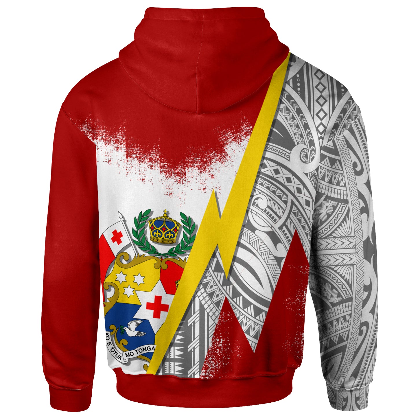 Tonga Hoodie - Tonga Flag Coat Of Arms With Polynesian Tattoo Style K13