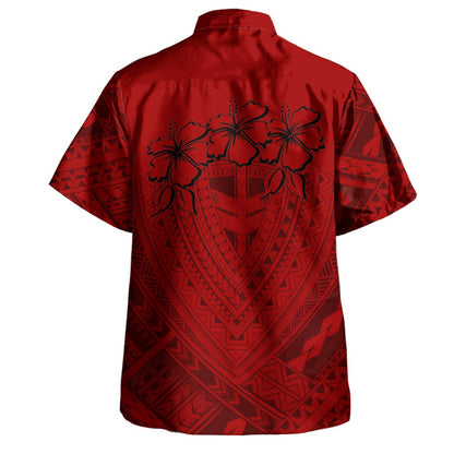 Tonga Combo Puletasi And Shirt Polynesian Hibiscus Style