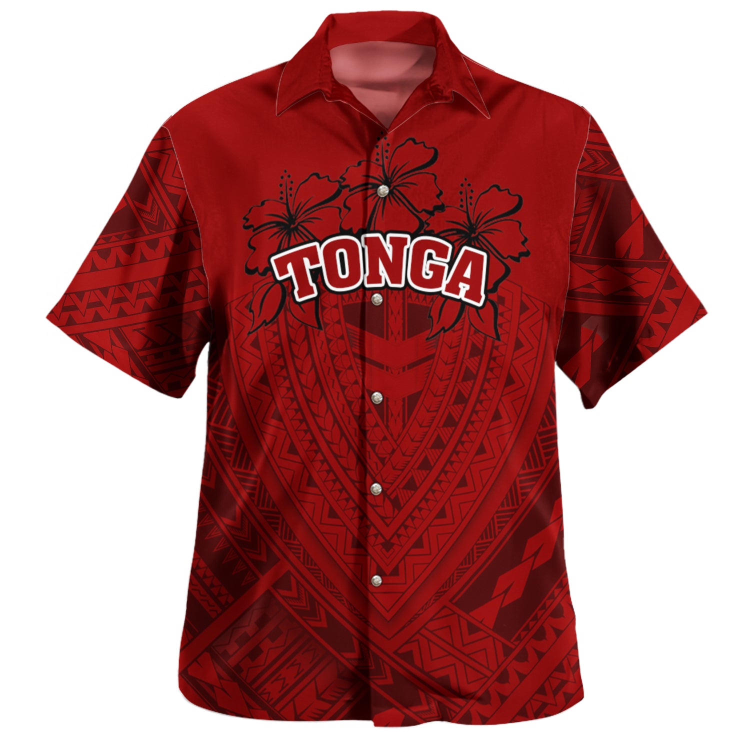 Tonga Hawaiian Shirt Polynesian Hibiscus Style