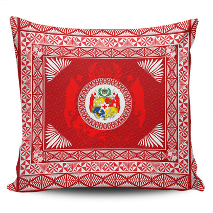 Tonga Pillow Cover Ngatu Pattern Coat Of Arms Style