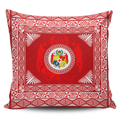Tonga Pillow Cover Ngatu Pattern Coat Of Arms Style