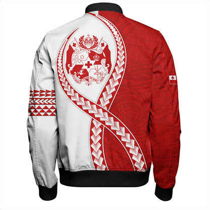 Tonga Bomber Jacket Tribal Polynesian In My Heart
