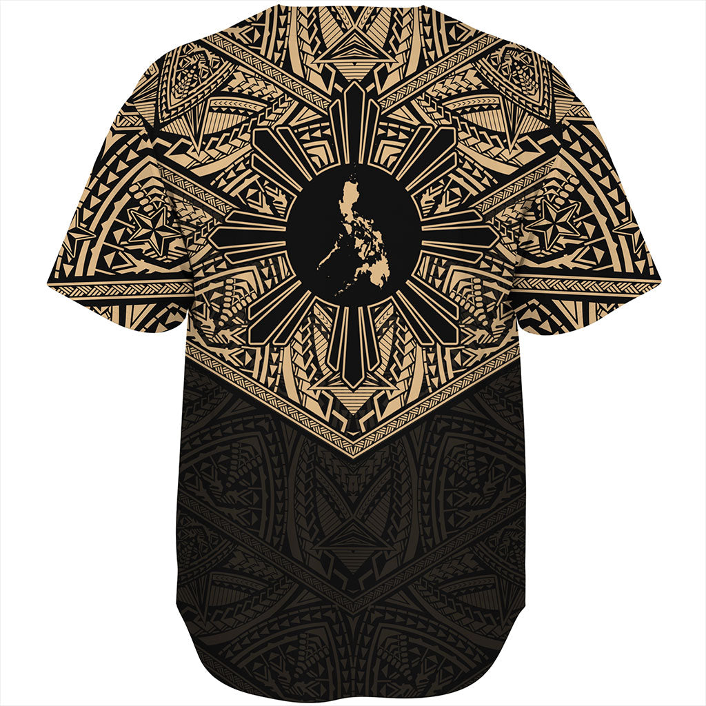 Philippines Filipinos Baseball Shirt Traditional Tribal Tattoo Sun