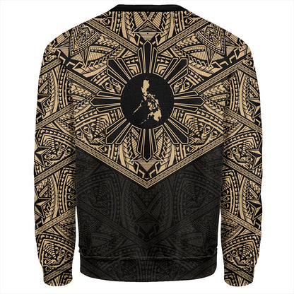 Philippines Filipinos Sweatshirt Traditional Tribal Tattoo Sun