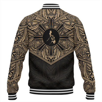 Philippines Filipinos Baseball Jacket Traditional Tribal Tattoo Sun