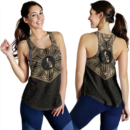 Philippines Filipinos Women Tank Traditional Tribal Tattoo Sun