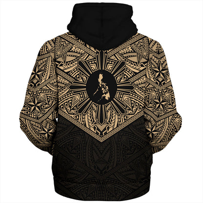 Philippines Filipinos Sherpa Hoodie Traditional Tribal Tattoo Sun
