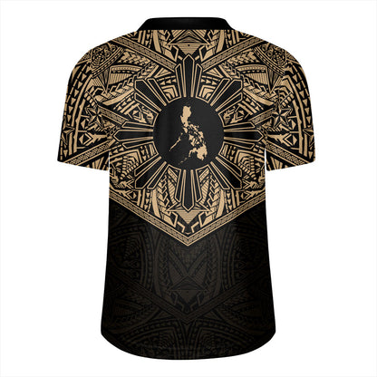 Philippines Filipinos Rugby Jersey Traditional Tribal Tattoo Sun