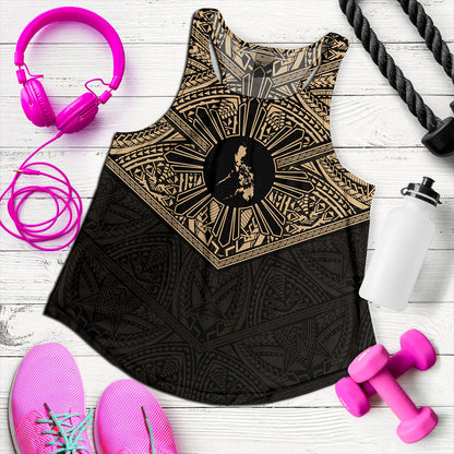 Philippines Filipinos Women Tank Traditional Tribal Tattoo Sun