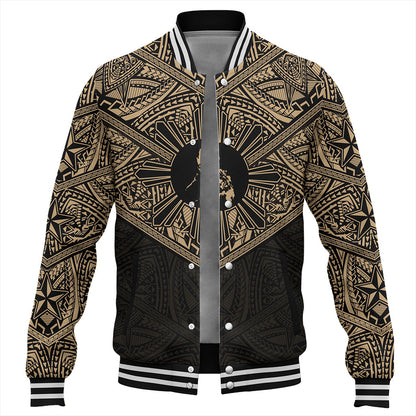 Philippines Filipinos Baseball Jacket Traditional Tribal Tattoo Sun