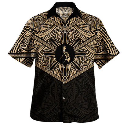 Philippines Filipinos Hawaiian Shirt Traditional Tribal Tattoo Sun