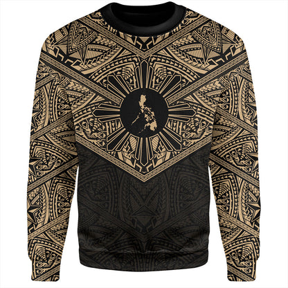 Philippines Filipinos Sweatshirt Traditional Tribal Tattoo Sun