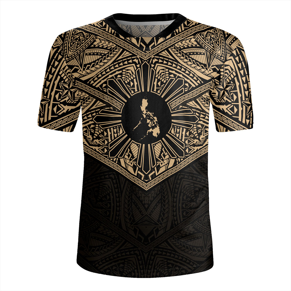 Philippines Filipinos Rugby Jersey Traditional Tribal Tattoo Sun