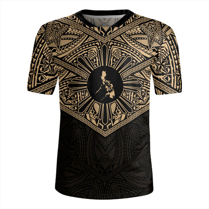 Philippines Filipinos Rugby Jersey Traditional Tribal Tattoo Sun