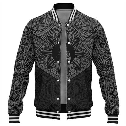Philippines Filipinos Baseball Jacket Traditional Tribal Tattoo Sun