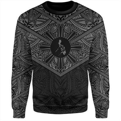 Philippines Filipinos Sweatshirt Traditional Tribal Tattoo Sun
