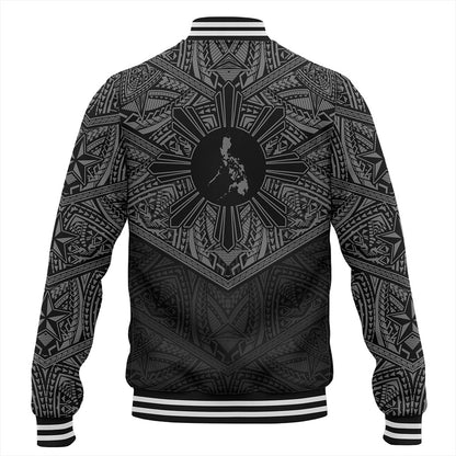 Philippines Filipinos Baseball Jacket Traditional Tribal Tattoo Sun