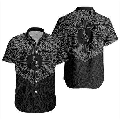 Philippines Filipinos Short Sleeve Shirt Traditional Tribal Tattoo Sun