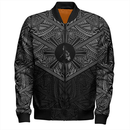 Philippines Filipinos Bomber Jacket Traditional Tribal Tattoo Sun