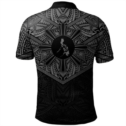 Philippines Filipinos Polo Shirt Traditional Tribal Tattoo Sun