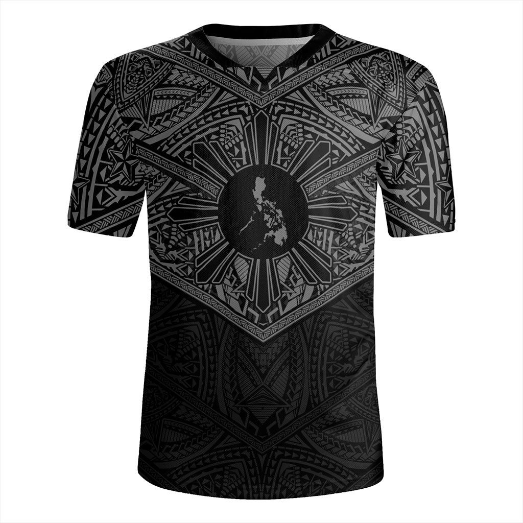 Philippines Filipinos Rugby Jersey Traditional Tribal Tattoo Sun