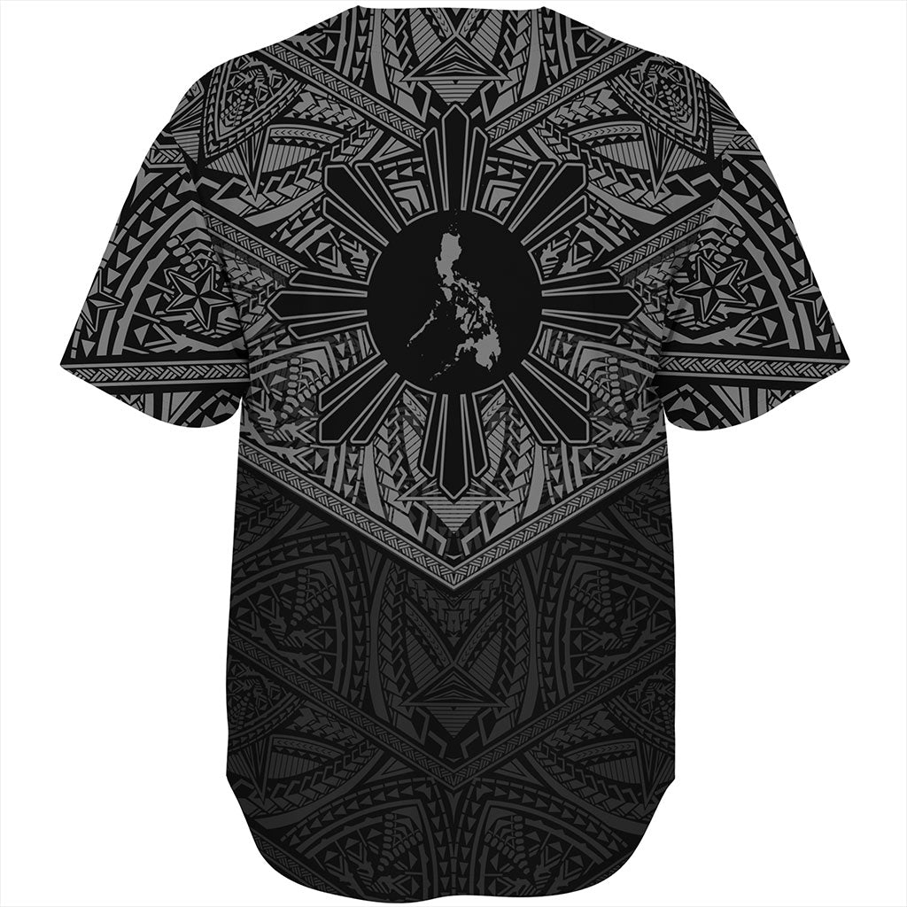 Philippines Filipinos Baseball Shirt Traditional Tribal Tattoo Sun