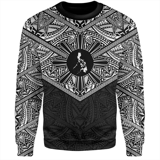 Philippines Filipinos Sweatshirt Traditional Tribal Tattoo Sun