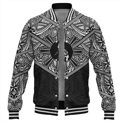Philippines Filipinos Baseball Jacket Traditional Tribal Tattoo Sun