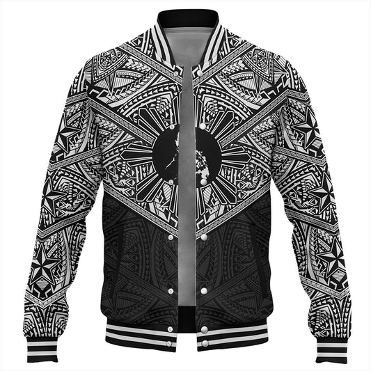 Philippines Filipinos Baseball Jacket Traditional Tribal Tattoo Sun